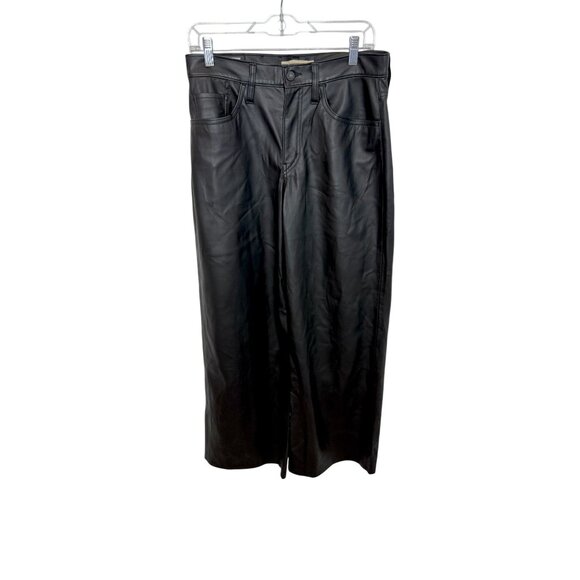 Levi's XL Straight Tie Waist Faux Leather Pant NWOT - Size 27 - Picture 3 of 11